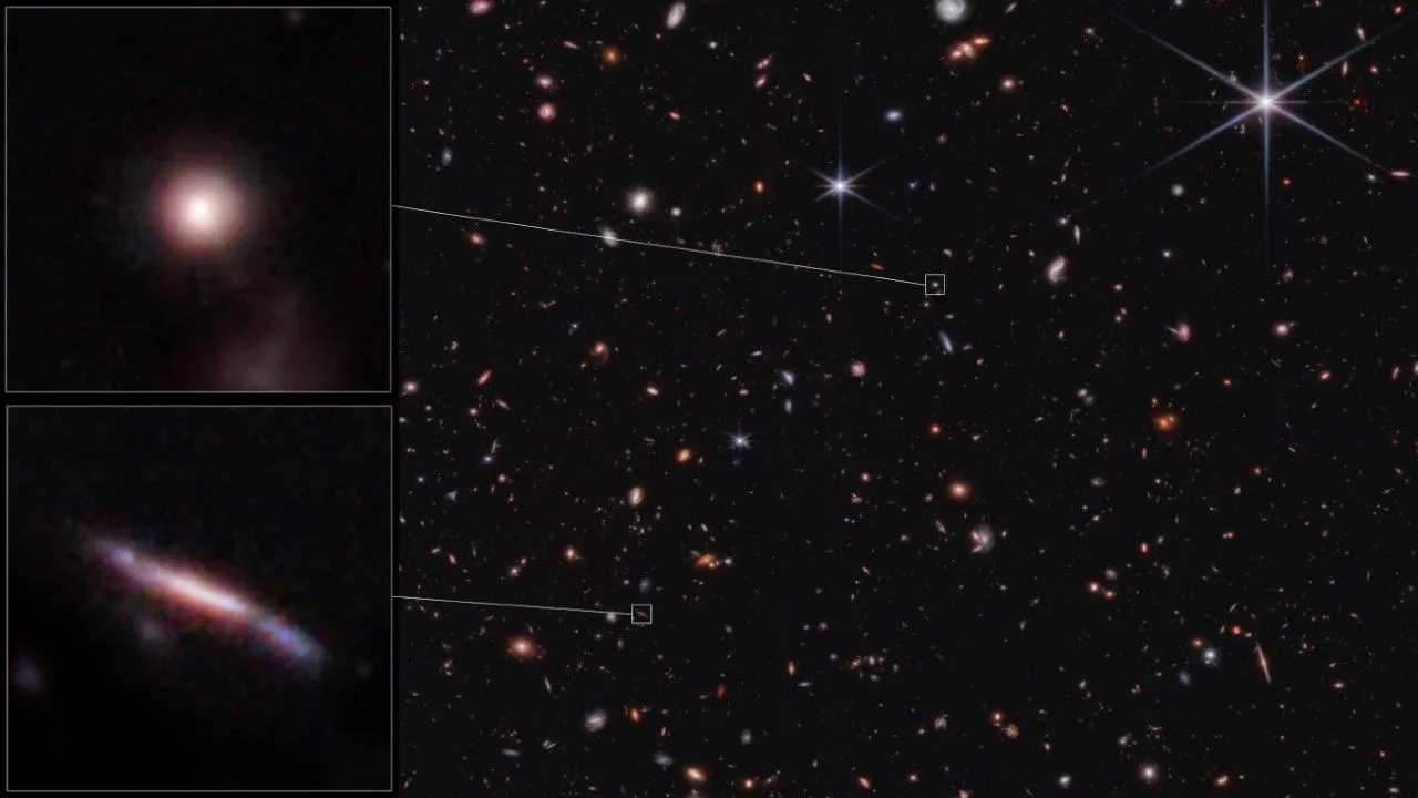 eine ansicht verschiedener galaxien in den tiefen des weltraums. sie sind vielfarbig und erscheinen in verschiedenen formen