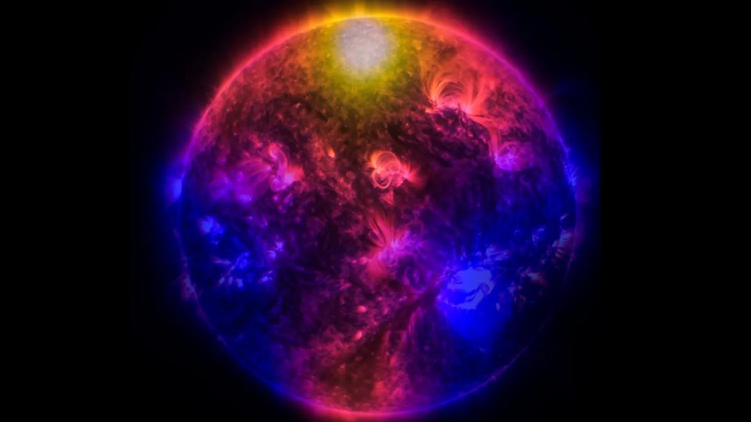 Die Sonne in verschiedenen Gammastrahlenintensitäten