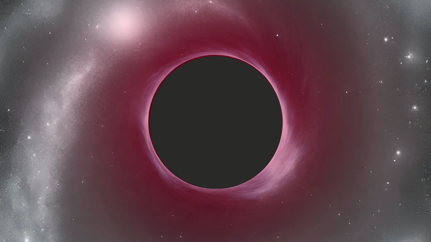 Eine Illustration zeigt ein extrem rotes supermassives schwarzes Loch im frühen Universum.