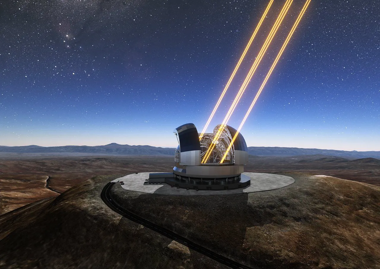 Künstlerische Darstellung des Extremely Large Telescope.
